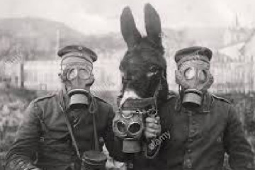 Gas masks worn in the World Wars